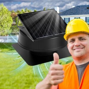 12″ Solar Attic Vent Fan-55W- Hybrid Power