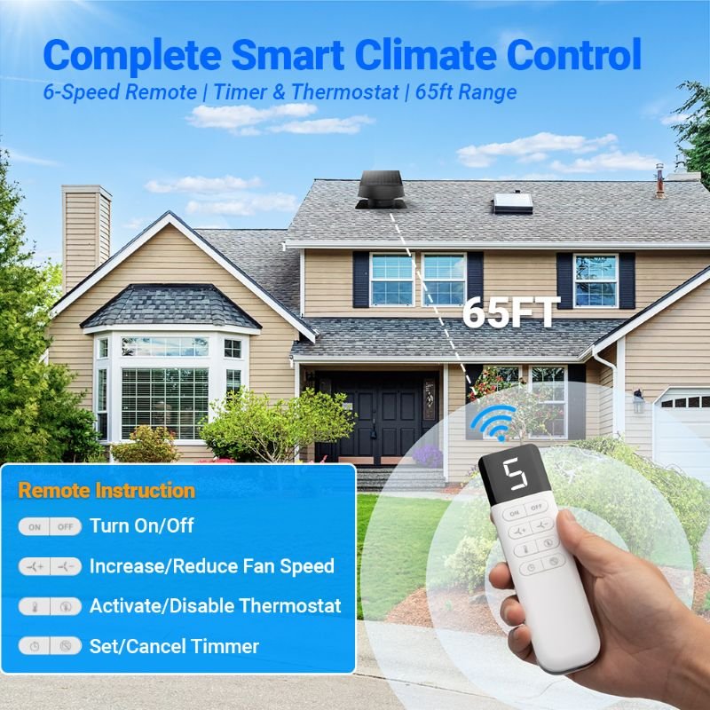 12″ Solar Attic Vent Fan-55W- Hybrid Power - Image 9